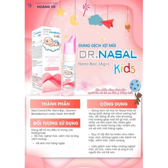 Dung dịch xịt mũi Dr.Nasal Kids