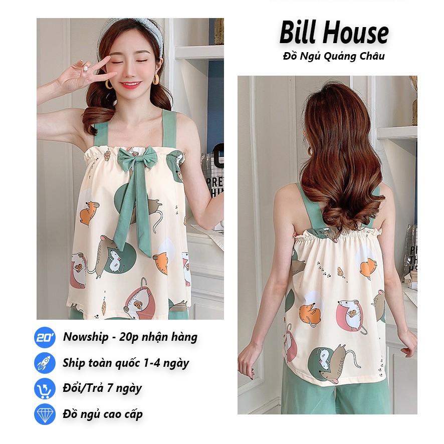 Bộ Ngủ 2 Dây Cotton Thun Sữa Mềm Mịn Tặng Kèm Mút Ngực BC14 | BigBuy360 - bigbuy360.vn
