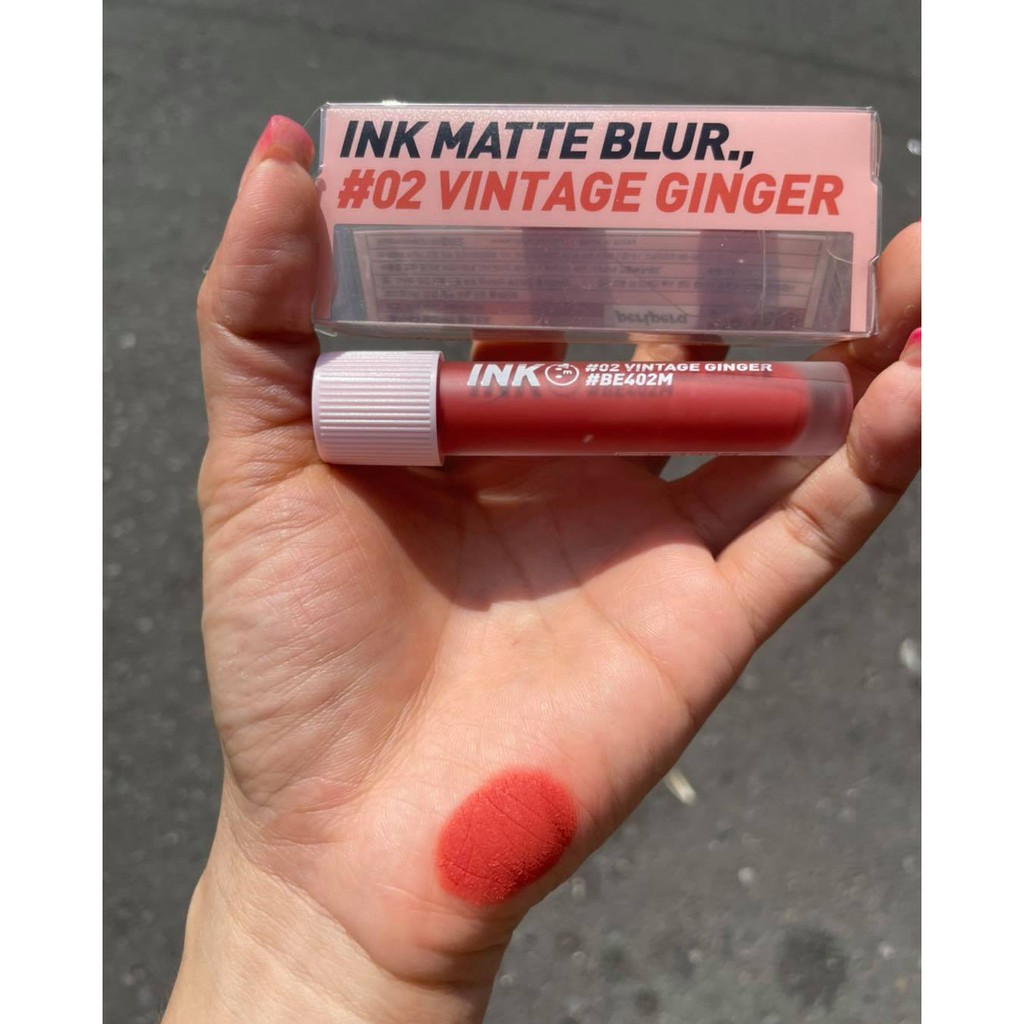 SON NEW INK MATTE BLUR TINT màu 02 Vintage Ginger: cam đỏ đất