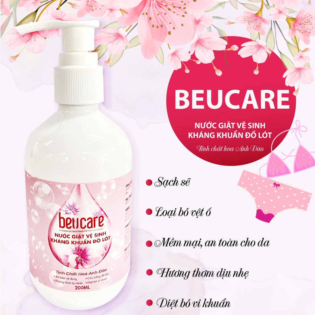 Combo dung dịch vệ sinh phụ nữ và nước giặt đồ lót chuyên dụng beucare - ảnh sản phẩm 6