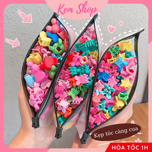 Set 5 Kẹp Tóc Càng Cua Mini Nhiều Màu Sắc Đáng Yêu Dễ Thương Cho Bé Gái - K154