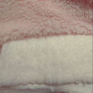 Combo vải lông nhung màu da, đen và lông cừu trắng