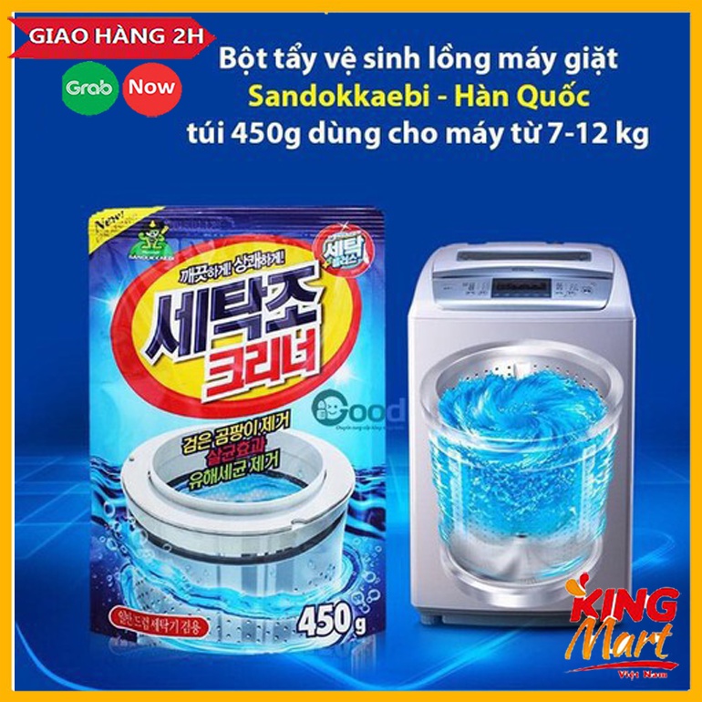 COMBO 10 Túi bột tẩy lồng máy giặt Hàn Quốc - Bột tẩy lồng máy giặt NEW 2021