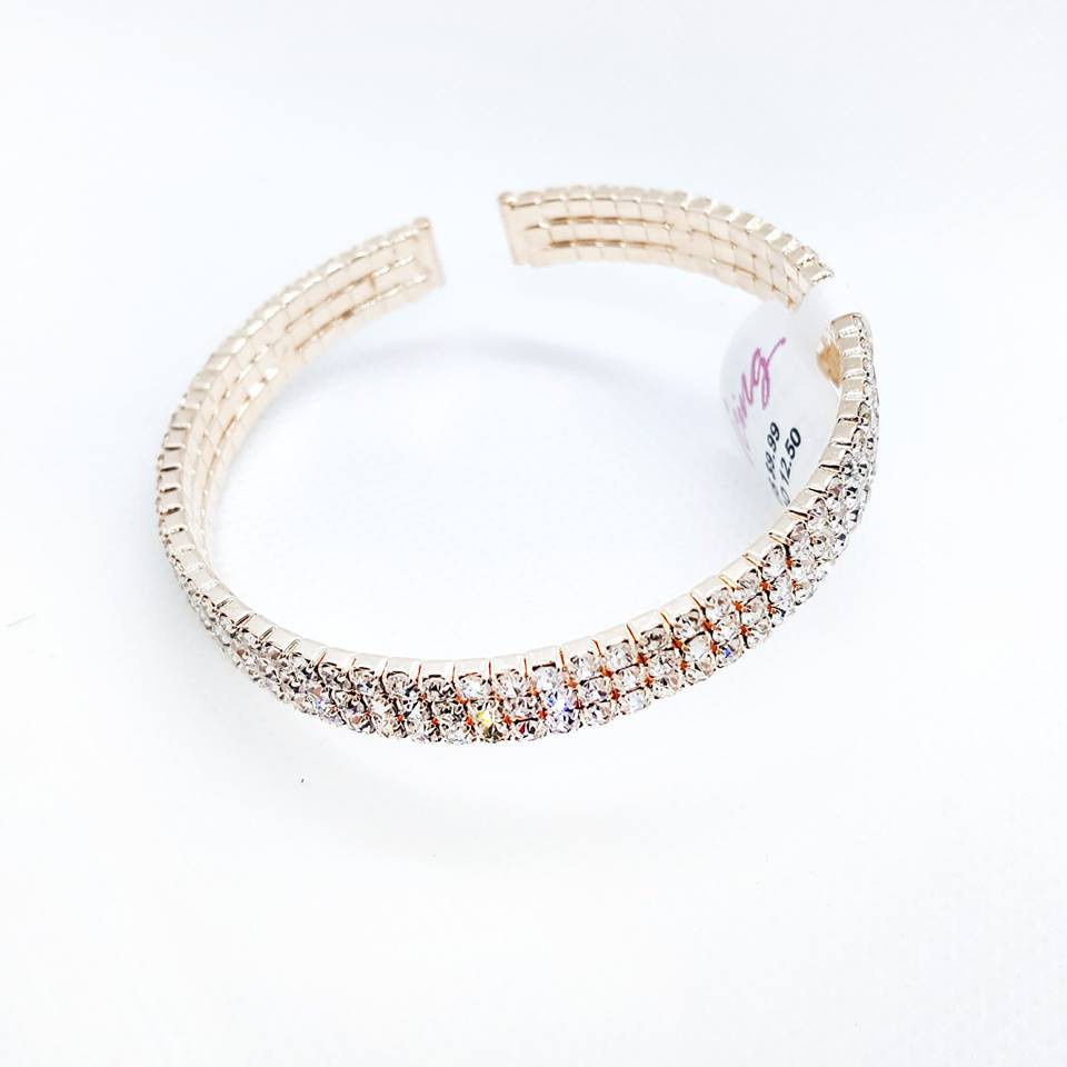 Claires Vòng tay hạt đá trắng