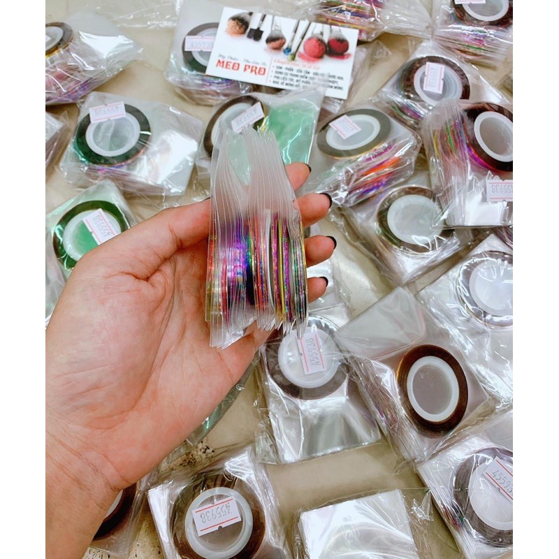 Set dây kim tuyến trang trí móng tay chân ( 1 set 30 cuộn 30 màu )