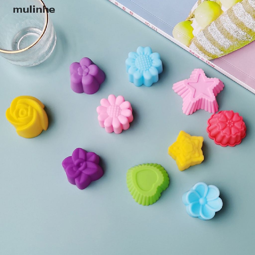 Set 10 Khuôn Silicon 3cm Làm Bánh Pudding / Socola / Cupcake vn