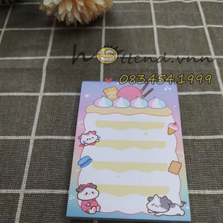 GIấy note bò sữa, Note hình chữ nhật siêu cute