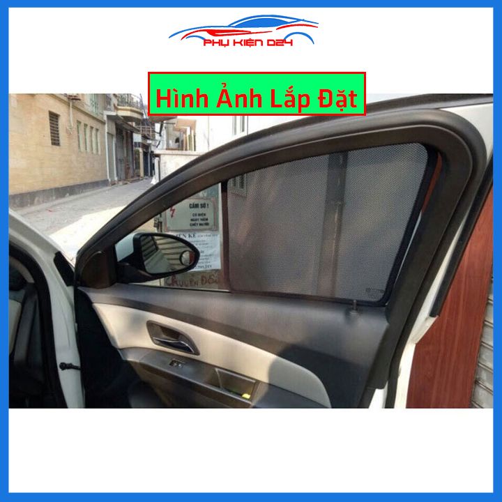 Bộ 4 rèm chắn nắng ô tô Cruze 2009-2019 khung cố định chống tia UV