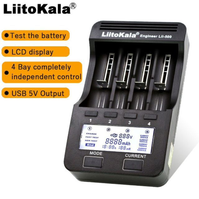 Bộ sạc và tét pin đa năng liitokala lii - 500 đa năng ( chưa kèm nguồn )
