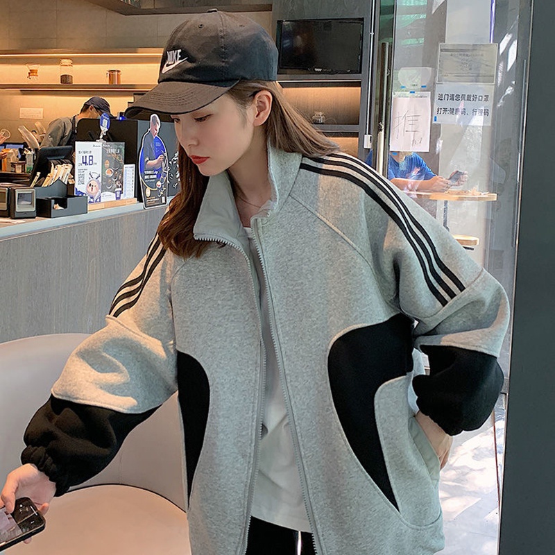 IELGY      women's zipper sports casual thickened jacket