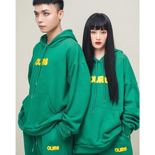 Set quần áo AntiCovid Ours Hoodie màu xanh