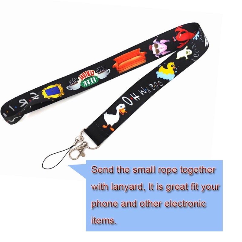 Dây Đeo Cổ Gắn Thẻ Tên Bảo Vệ Điện Thoại/Chìa Khóa Họa Tiết TV US