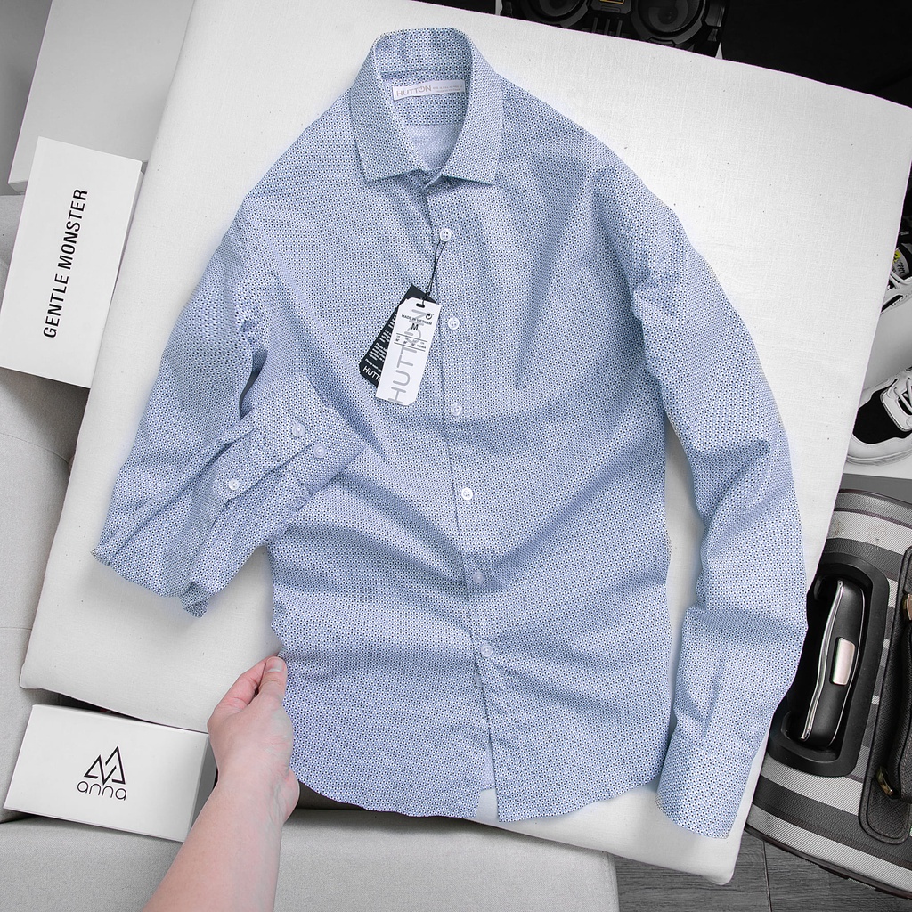 sơ mi Hutton đủ size - xanh nhí