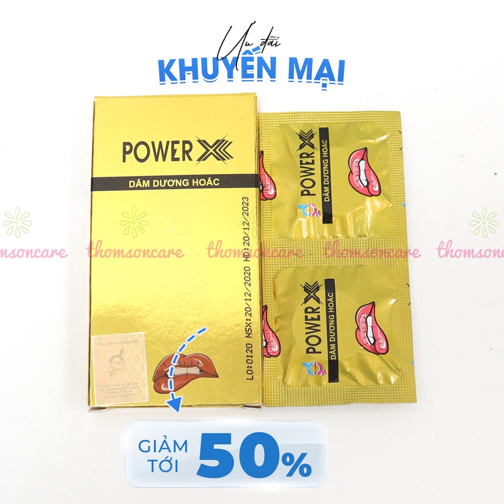 Viên Sủi Tăng Cường Sinh Lý Nam Giới Power X (Hộp 2 viên) - Tăng Cường Cương Dương - Giúp Bổ Thận Tráng Dương