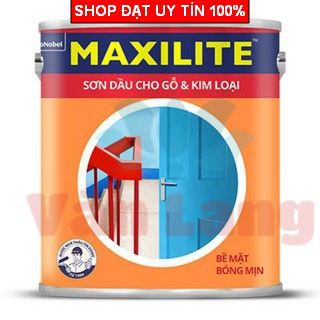 Sơn dầu Maxilite màu trắng sứ 800ml dùng cho gỗ và sắt giúp bề mặt bóng mịn