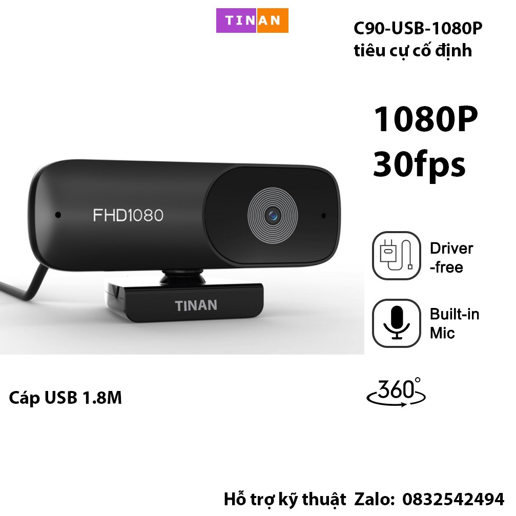 Webcam máy tính có mic full hd 1080P, Sử Dụng Để Gọi, Dạy Học Trực Tuyến, Hội Nghị