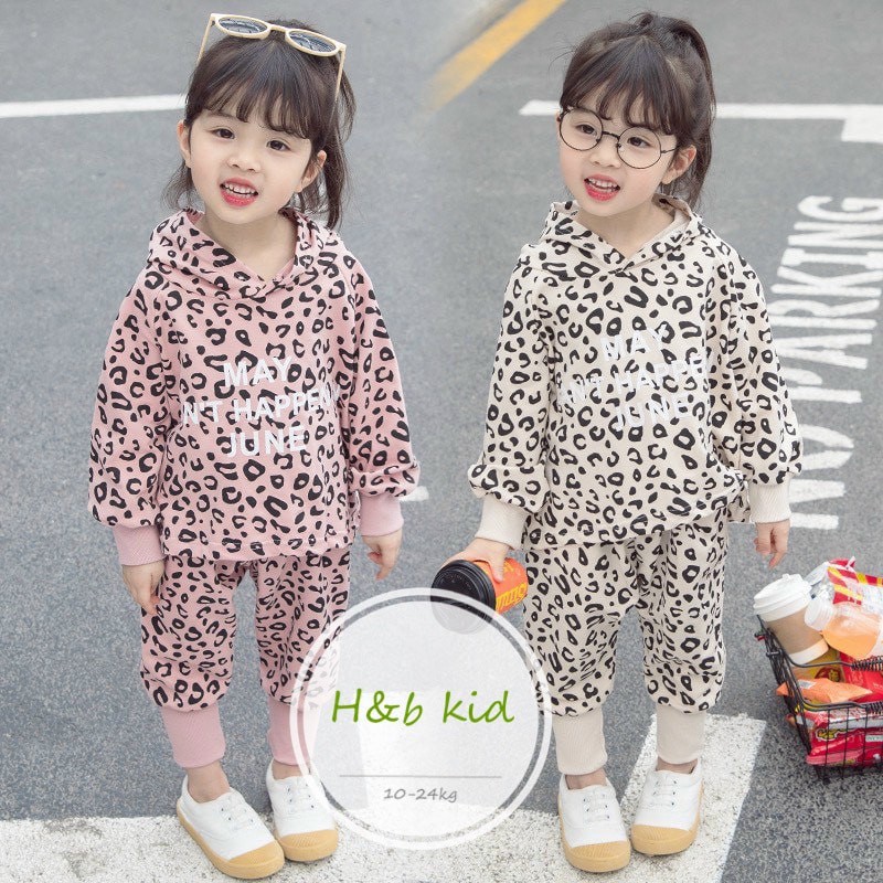 [Sale] bộ nỉ da báo thời trang cao cấp hãng H&B kids 9-21kg