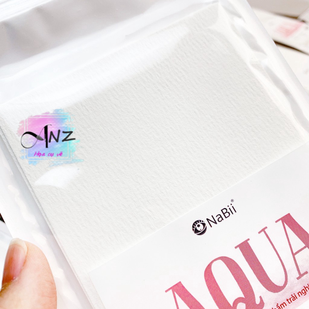 Giấy vẽ màu nước Nabii Aqua Fat 300gsm - Newbie Set Xấp 8 tờ