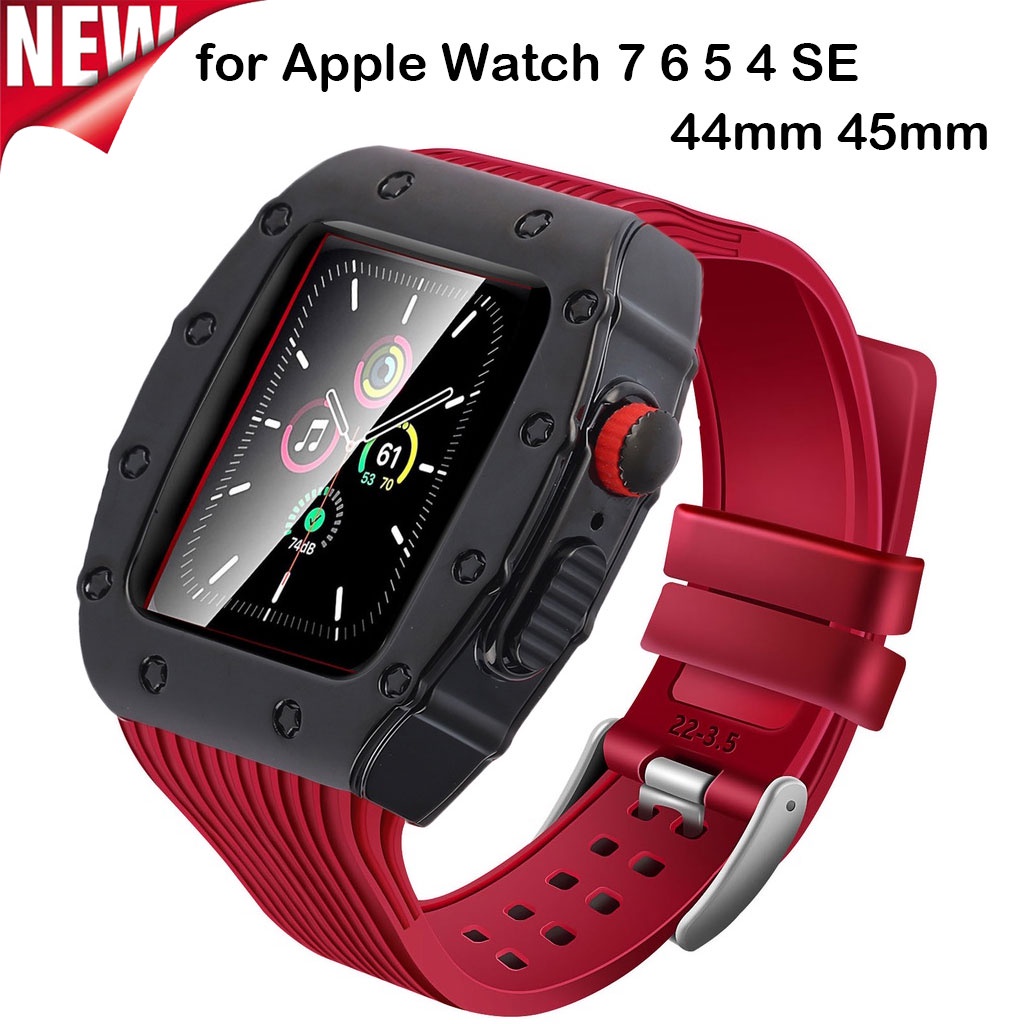 Dây Đeo Đồng Hồ Bằng Inox Sang Trọng Cho Apple Watch Series 7 6 SE 5 4 For iwatch 45mm 44mm