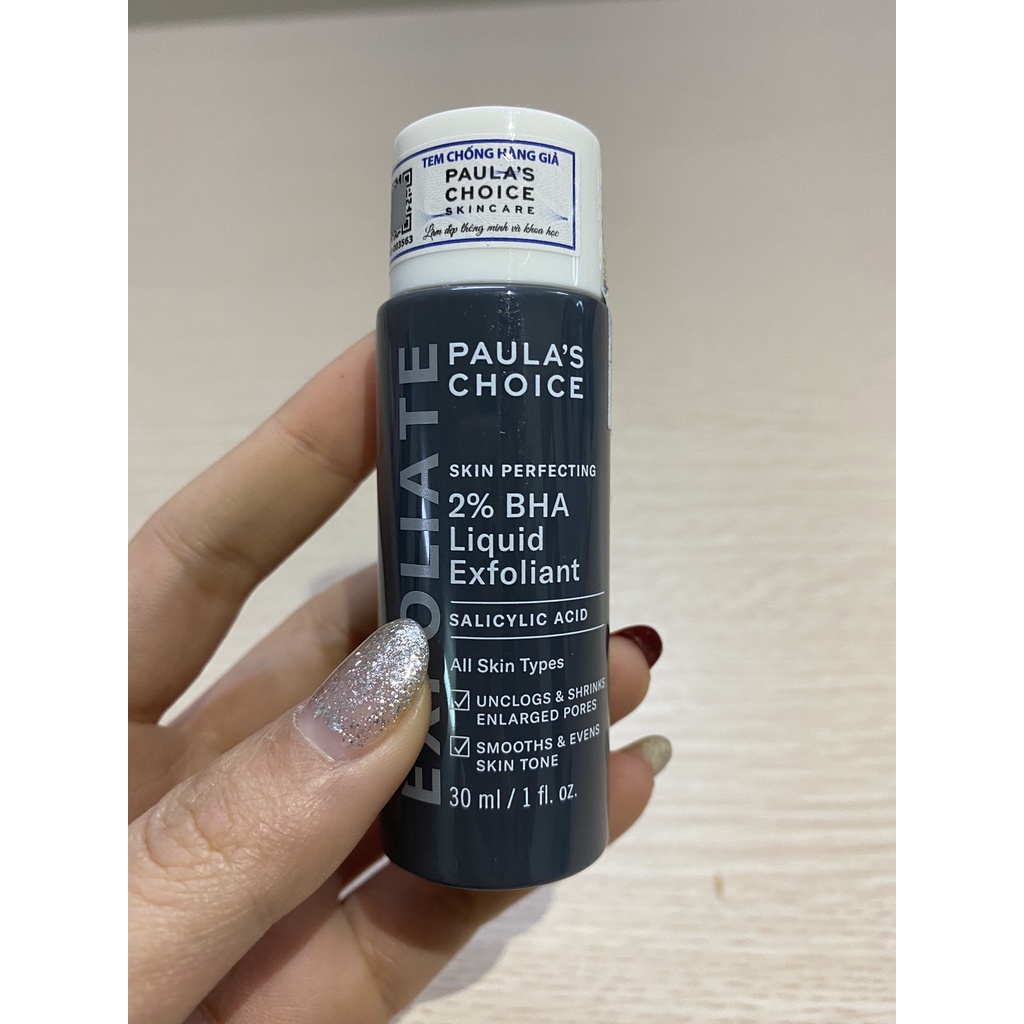 Dung Dịch Tẩy Da Chết Paula’s Choice BHA 2% 30ml - Sạch Sâu Lỗ Chân Lông, Tái Tạo và Sáng Khỏe Da