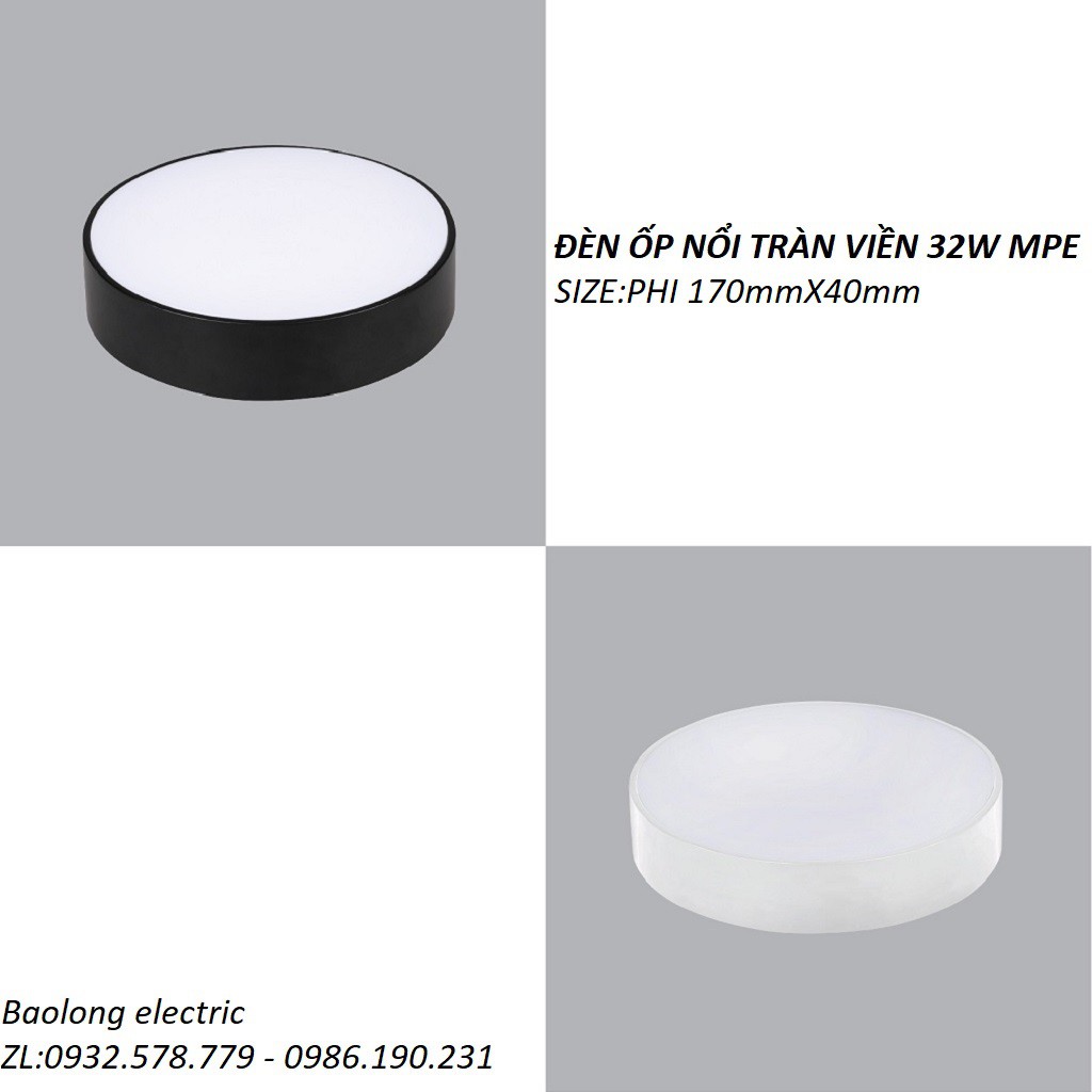 ĐÈN LED GẮN NỔI TRẦN 32W TRÀN VIỀN MPE,ĐÈN ỐP NỔI