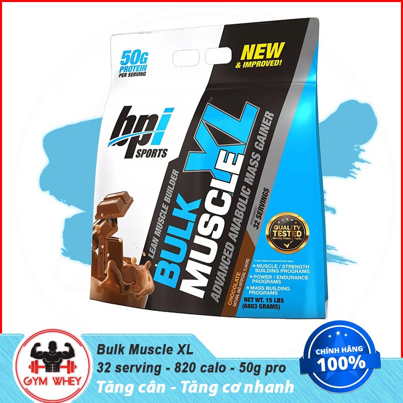 [Freeship] Gói Thử Sample Sữa Dinh Dưỡng Tăng Cân Nhanh Bpi Bpisports Bulk XL Muscle (1kg) - Chính Hãng 100%