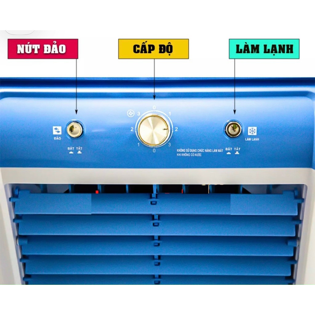 QUẠT ĐIỀU HOÀ HS588A/ HS35A TẶNG 2 BÌNH ĐÁ KHÔ CÓ BÁNH XE