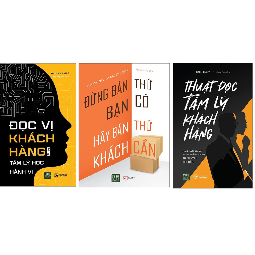 Sách - Combo 3 cuốn Thuật đọc tâm lý khách hàng, Hãy bán thứ khách cần, Đọc vị khách hàng bằng tâm lý học