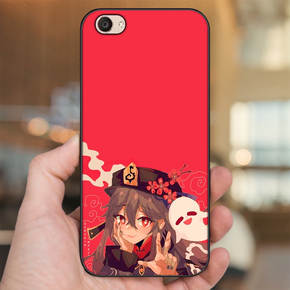 Ốp lưng Vivo V5, V5 Plus viền đen in hình Hutao Genshin Impact