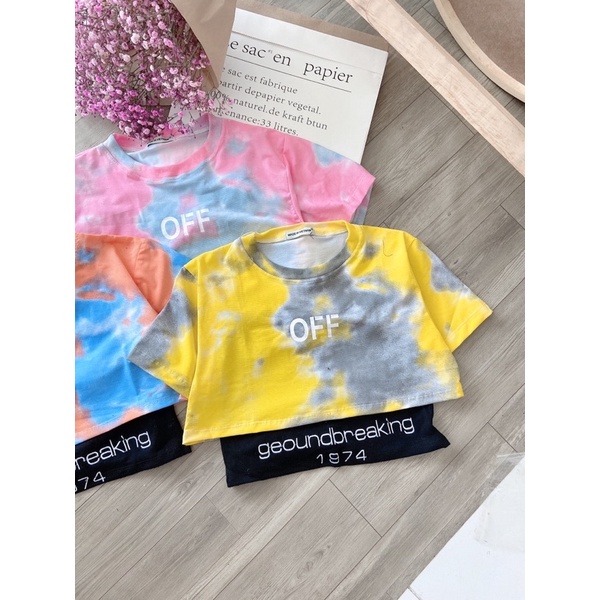 [Mã FAMARAL1 giảm 10K đơn 50K] SET 2 ÁO CROPTOP LOANG MÀU