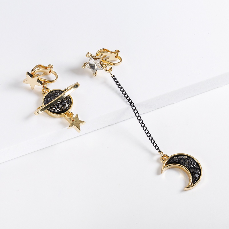 Khuyên Kẹp Vành Tai Họa Tiết Hành Tinh Mặt Trăng Ngôi Sao Không Xỏ Thời Trang Mới Sáng Tạo Cho Nữ