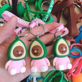 ảnh thật MÓC KHOÁ QUẢ BƠ AVOCADO CUTE CÓ KÈM DÂY TREO CUTE ĐÁNG YÊU EMOTICONS CẢM XÚC