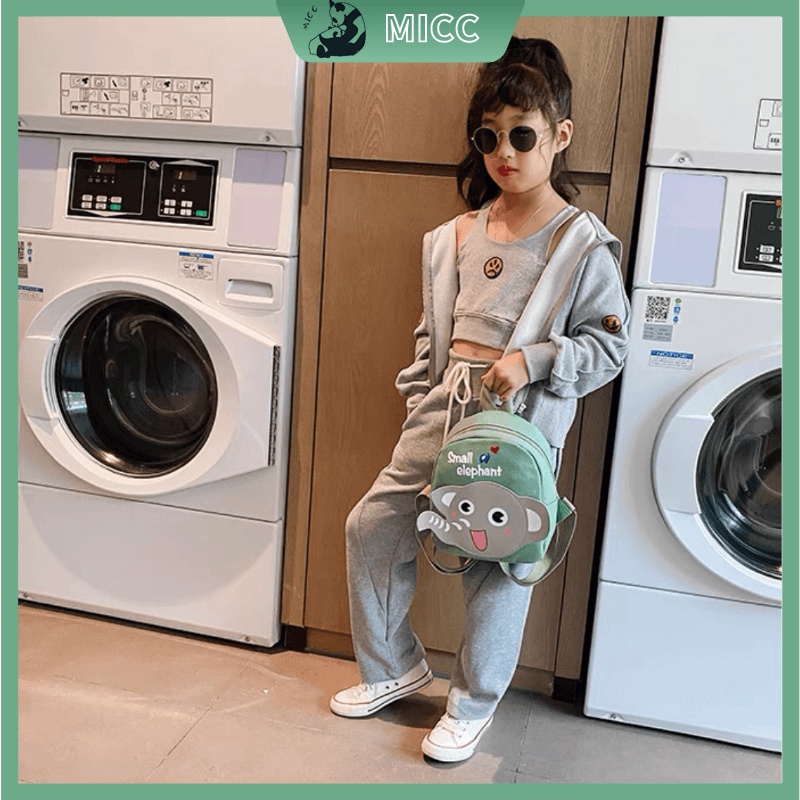 Balo họa tiết chú voi hoạt hình xinh xắn cho bé