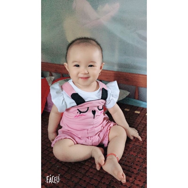 Sét Body Yếm Mèo kèm áo 💕Lina Kids💕 cho bé gái từ 5-14kg.