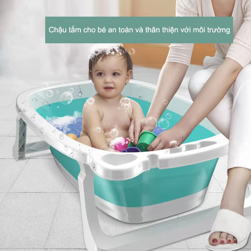 Bồn tắm gấp gọn cho bé, ngồi nằm hoặc bơi lội, chậu tắm chuyên dụng cho bé từ 0 đến 5 tuổi