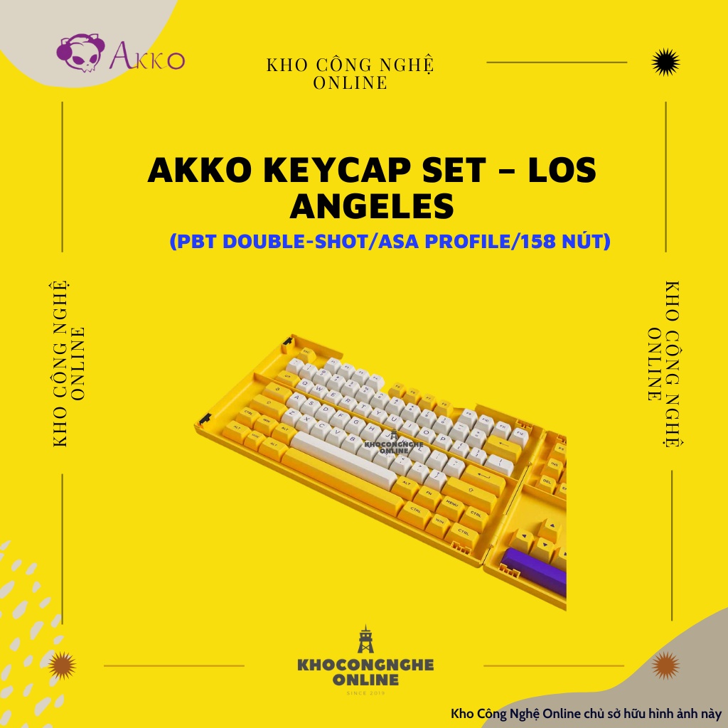 AKKO Keycap set – Los Angeles (PBT Double-Shot/ASA profile/158 nút)