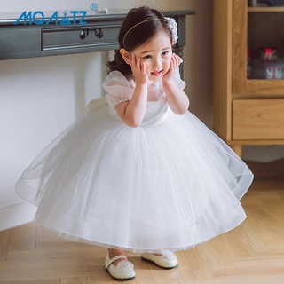Đầm công chúa MQATZ L2060XZ tay phồng cột nơ sau lưng cho bé gái hóa trang dự tiệc sinh nhật 1 tuổi