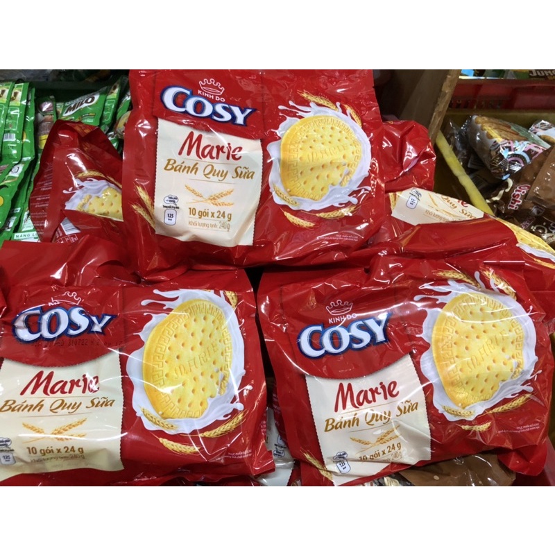 Bánh Quy Sữa Cosy Marie Kinh Đô lớn 528, có 24 gói nhỏ
