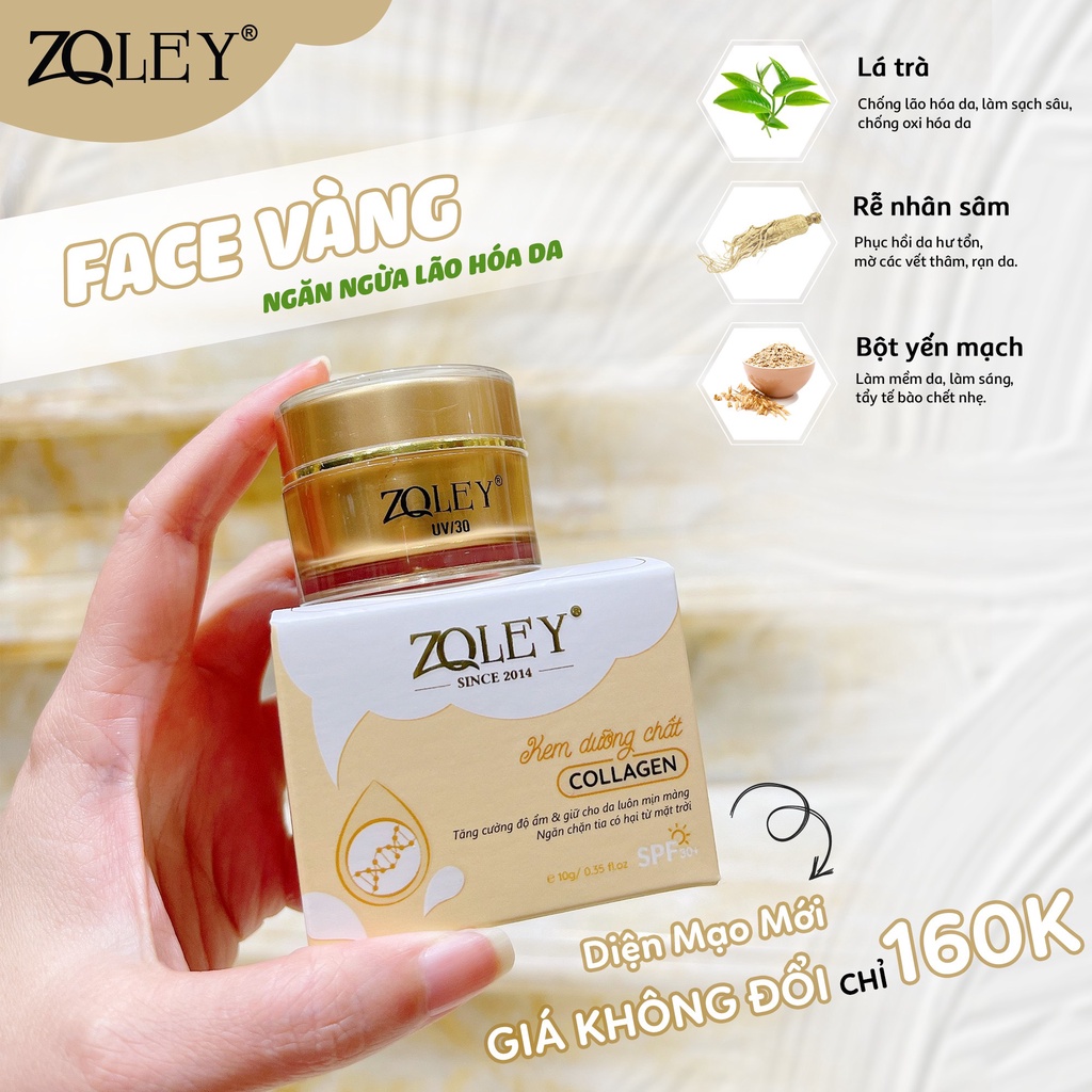 [CHÍNH HÃNG 100%] Kem Collagen Chống Lão Hóa - Zoley Vàng (10Gram)