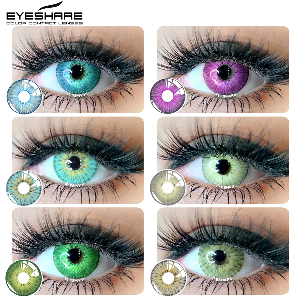 Cặp kính áp tròng EYESHARE New York nhiều màu sắc tùy chọn độc đáo dành cho hóa trang
