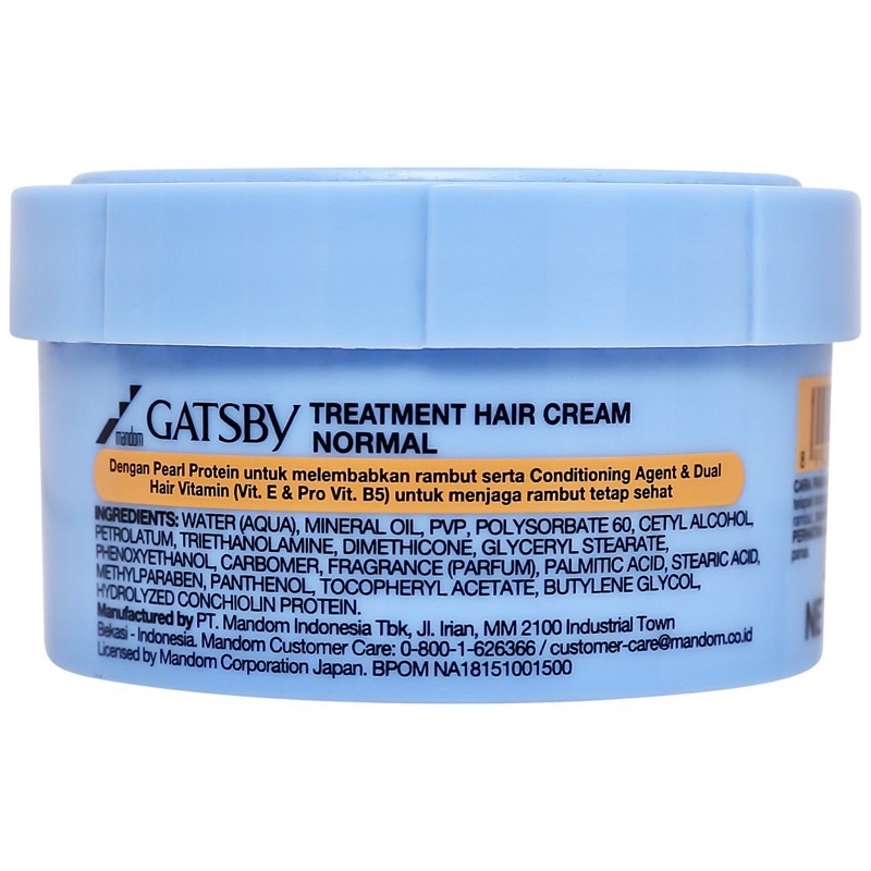 KEM VUỐT TÓC GATSBY DƯỠNG TÓC BÓNG KHOẺ GIỮ NẾP TREATMENT HAIR CREAM NORMAL