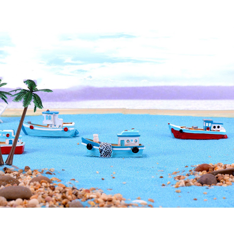 Mô Hình Thuyền Đánh Cá Mini Dùng Trang Trí Sân Vườn Độc Đáo