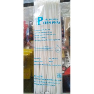 Dây rút nhựa 5 x 300 mm (~ 75-80 sợi/bịch)