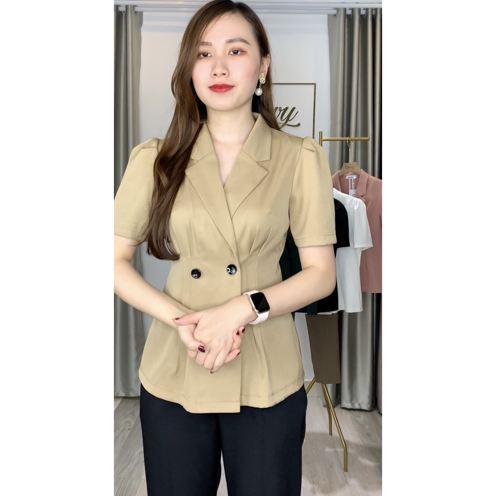 [Mã LT20 giảm 20K đơn 150K] Áo Vest nữ công sở chất liệu xước hàn cao cấp EMVY H35 | BigBuy360 - bigbuy360.vn