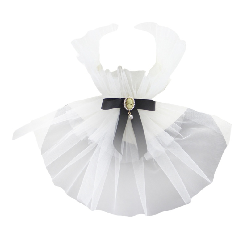 Yoii Vòng Cổ Lưới Đính Nơ Kim Cương Giả Xếp Nếp Phong Cách Steampunk Vintage Có Thể Tháo Rời Cho Nữ