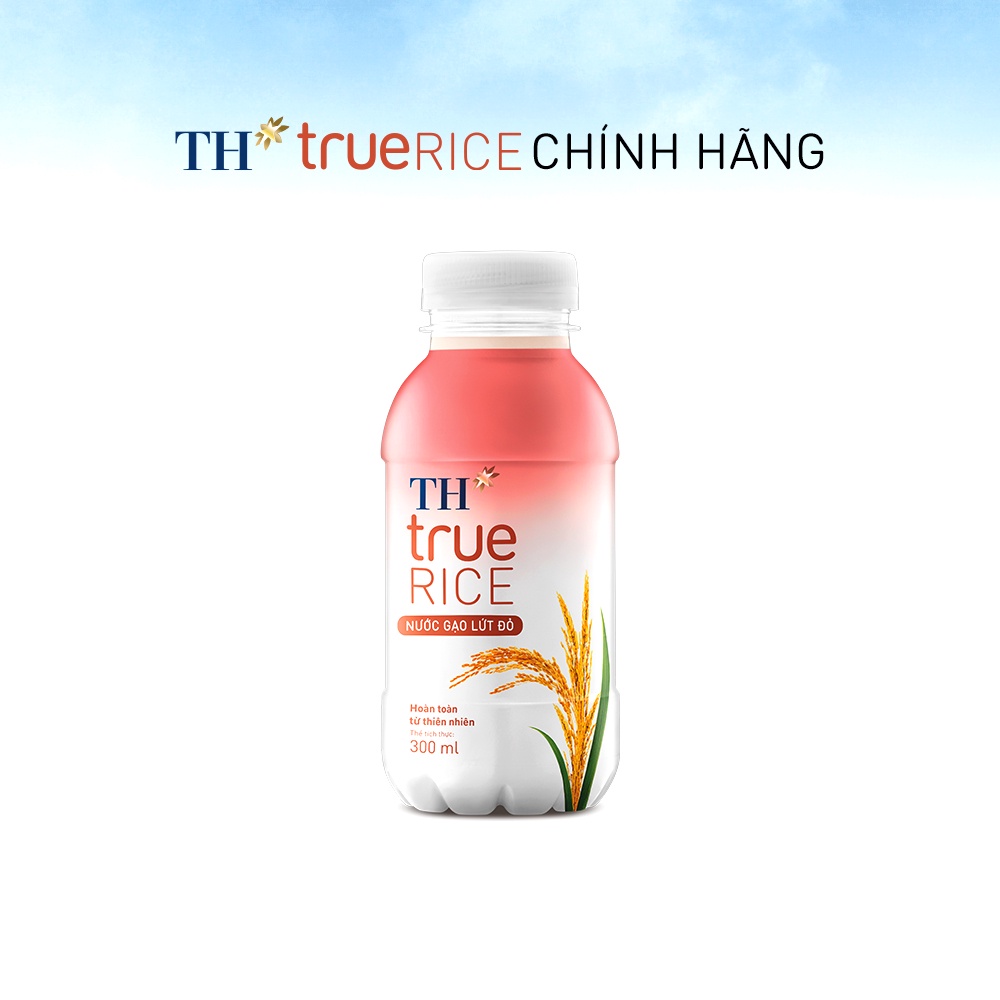 Thùng 24 chai nước gạo lứt đỏ TH True Rice 300ml (300ml x 24)