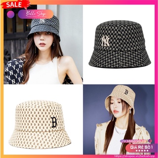 ❉Nón Vành MLB Boston Monogram Bucket Hat Beige N19
