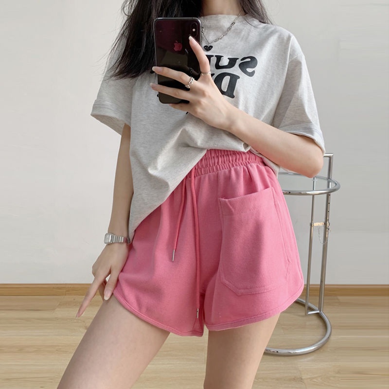 COZOK Quần Short Lưng Cao Ống Rộng Kiểu Hàn Quốc Dễ Phối Đồ