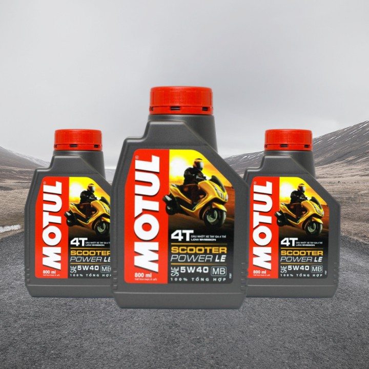 Dầu nhớt cho Xe Tay Ga Motul Scooter Power LE 5W40 0.8 Lít. tăng bàn chải chà sên