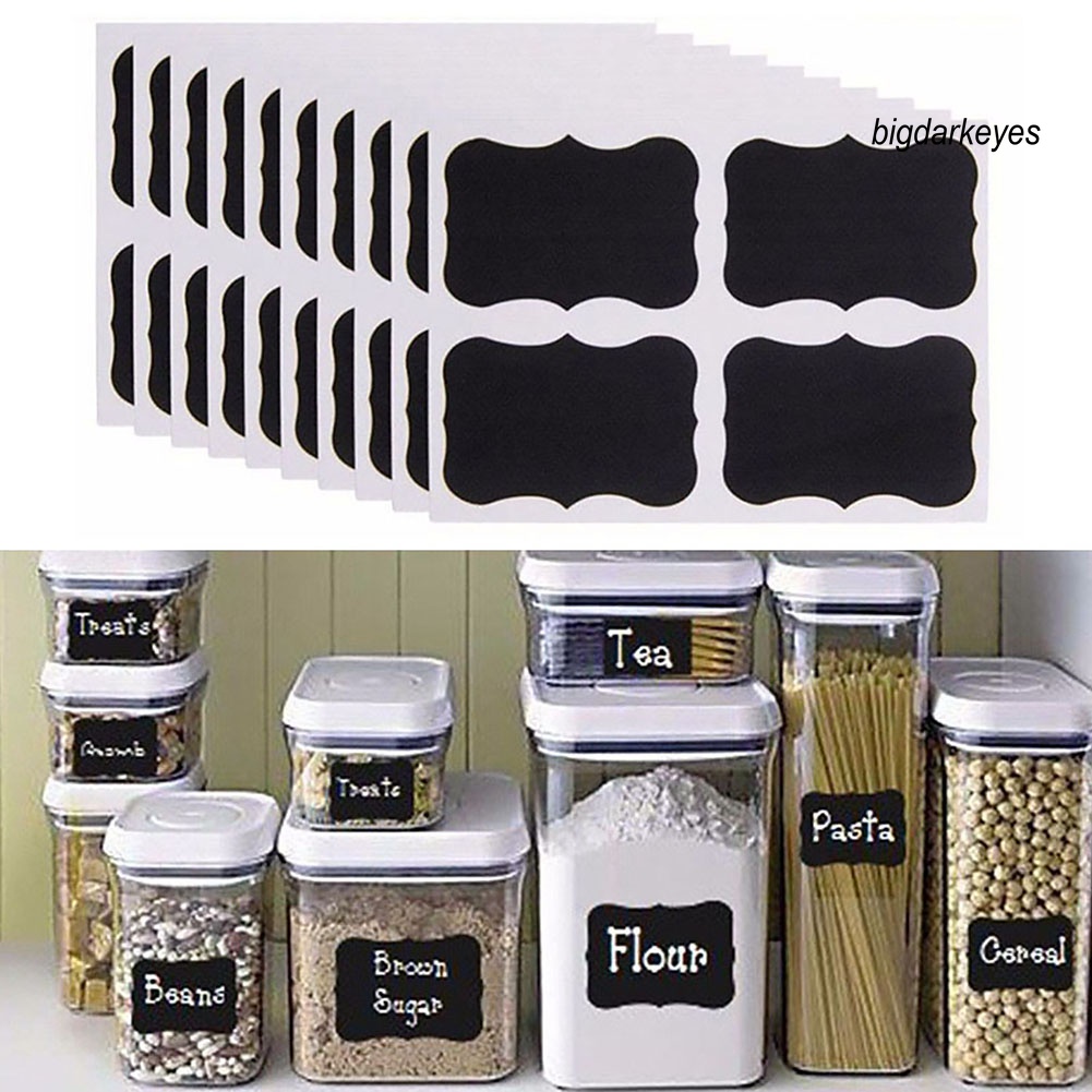 Set 40 Nhãn Dán Phân Loại Hũ Gia Vị Bằng PVC Có Thể Tái Sử Dụng